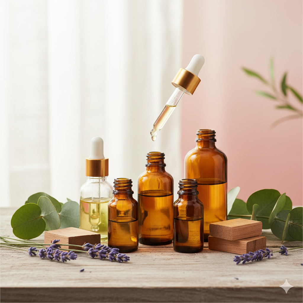 Premium essential oils for DIY perfume making, spa massage, and home aroma diffusers.