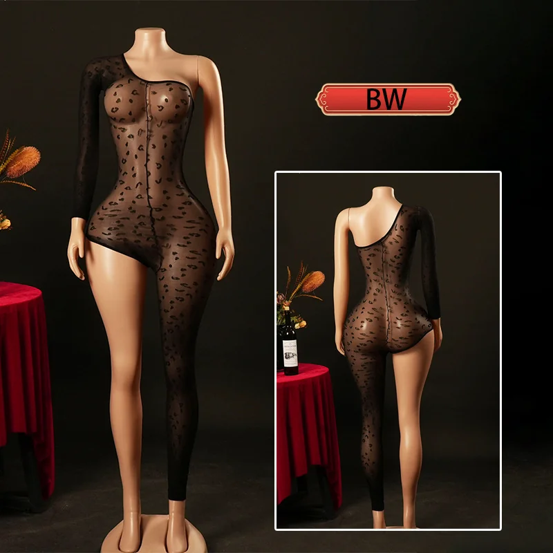 leopard bodystocking
