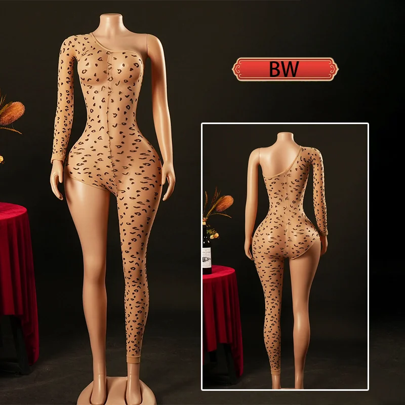 leopard bodystocking