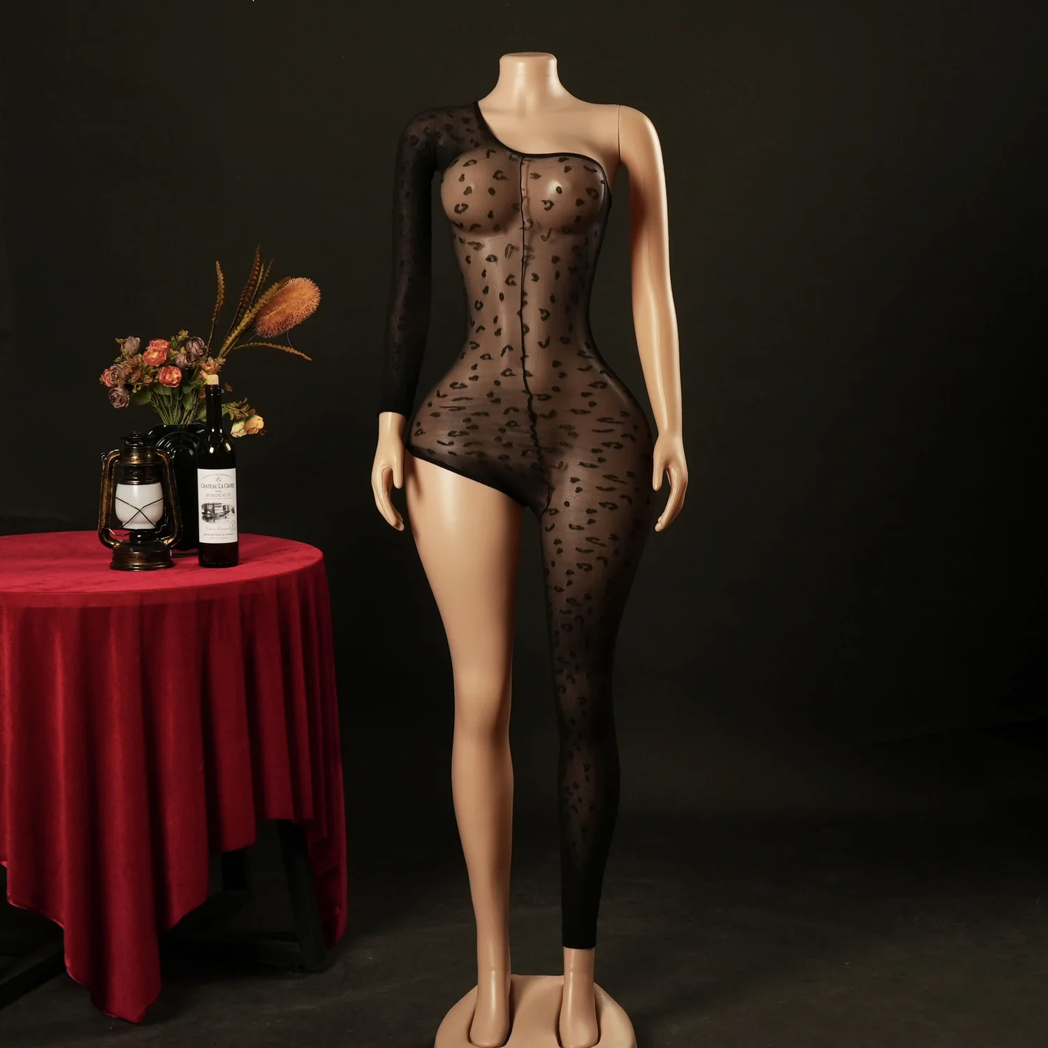 leopard bodystocking