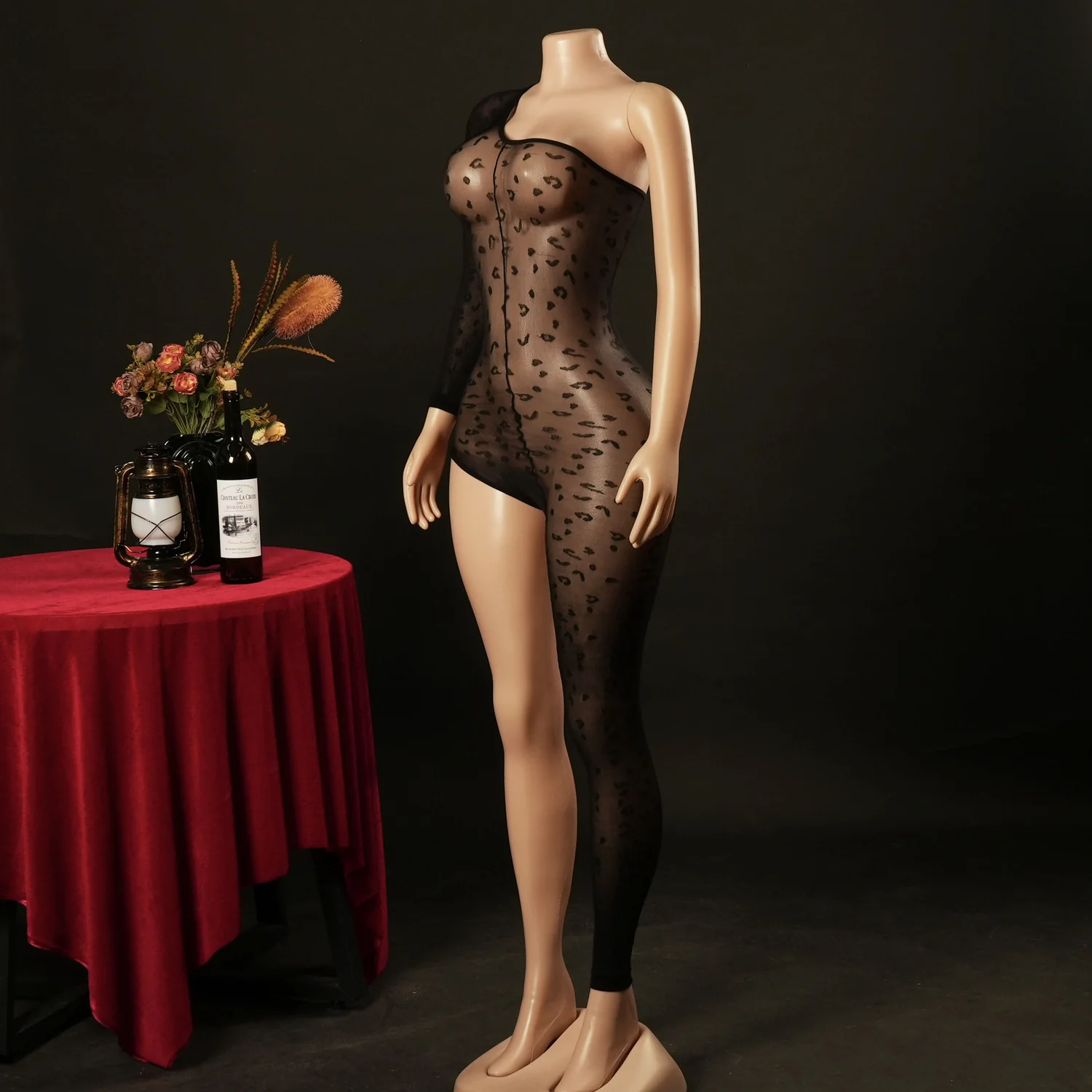 leopard bodystocking