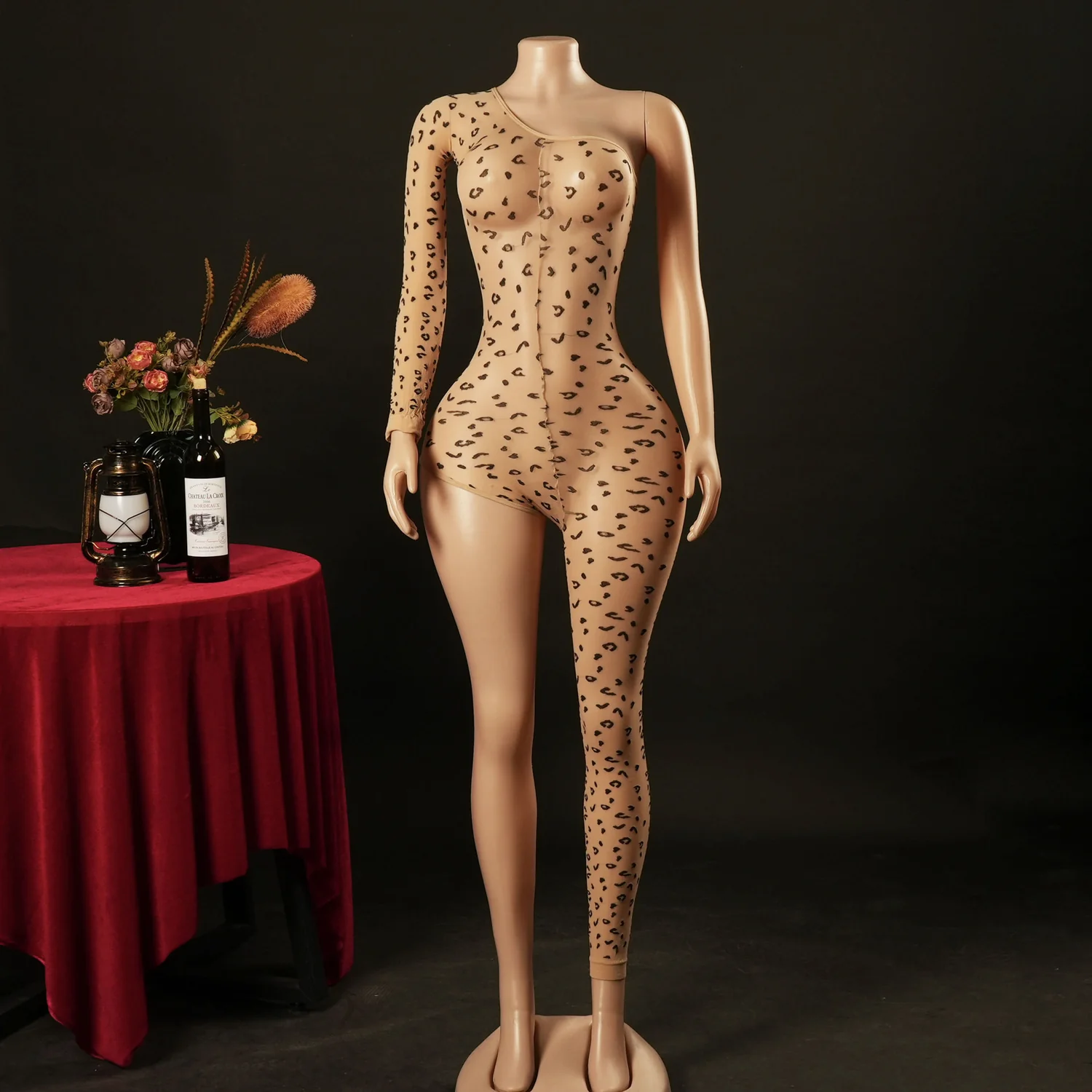 leopard bodystocking