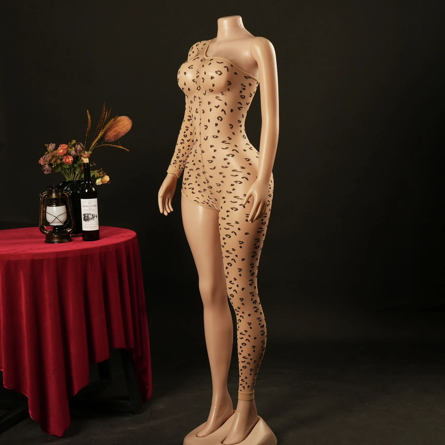 leopard bodystocking