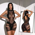Bodycon Cutout Bodysuit - model wearing (6 of 7)