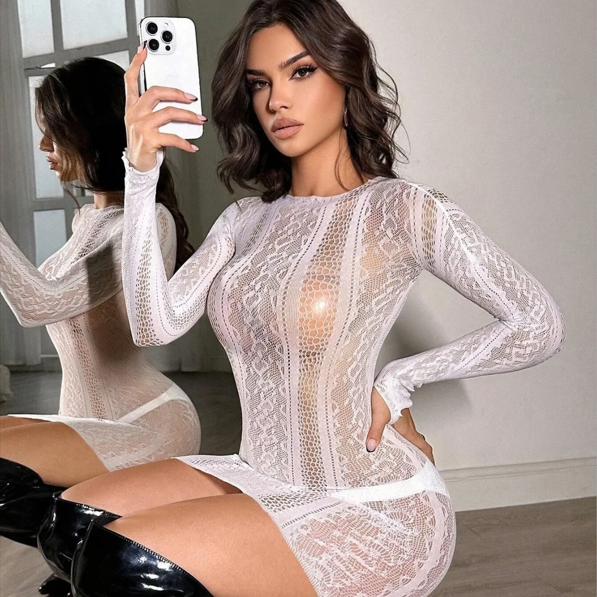 mesh bodycon skirt